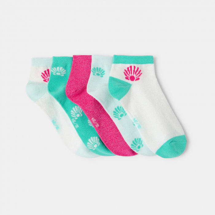 Розови чорапи с миди (комплект от 5 бр.)