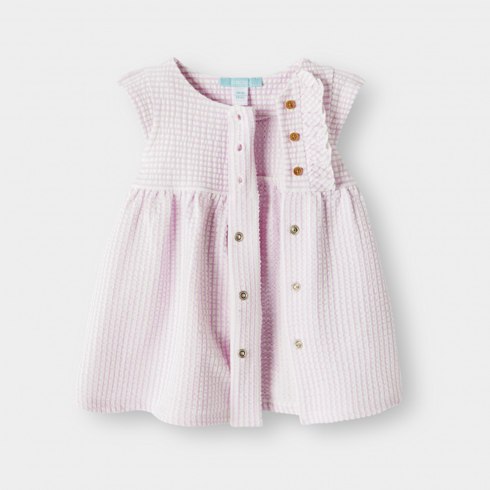 Лилава карирана рокля