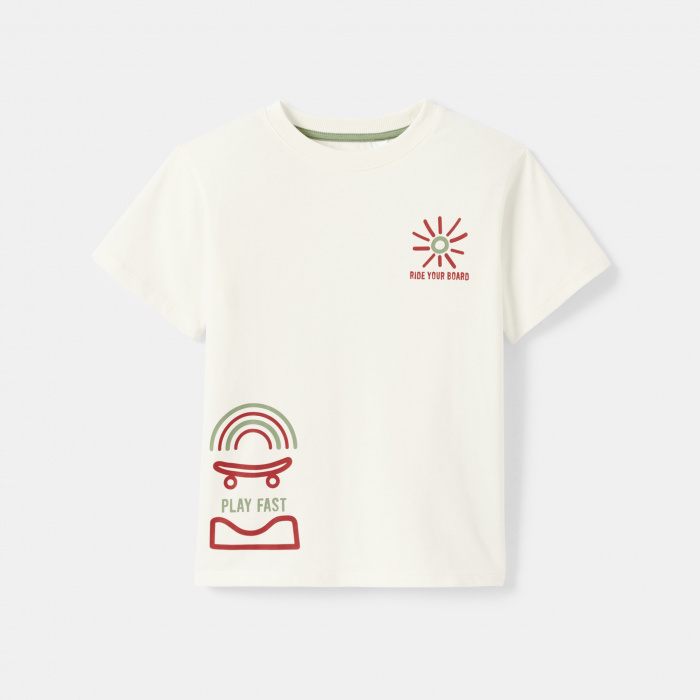 Бяла тениска с щампа