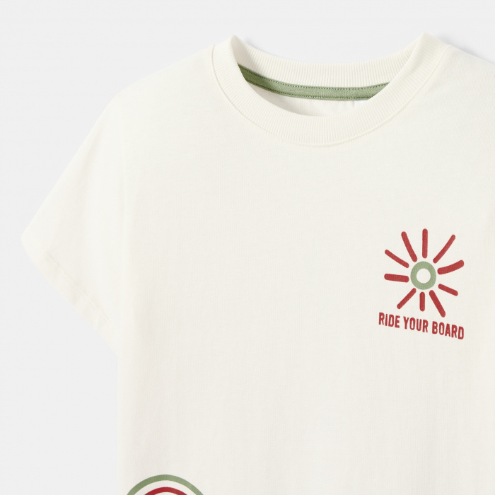 Бяла тениска с щампа