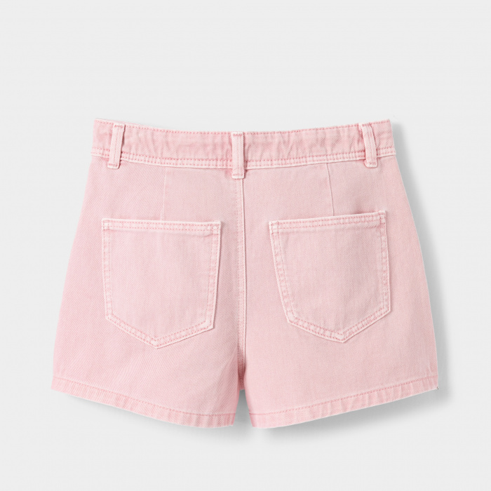 Розова дънкова къса пола