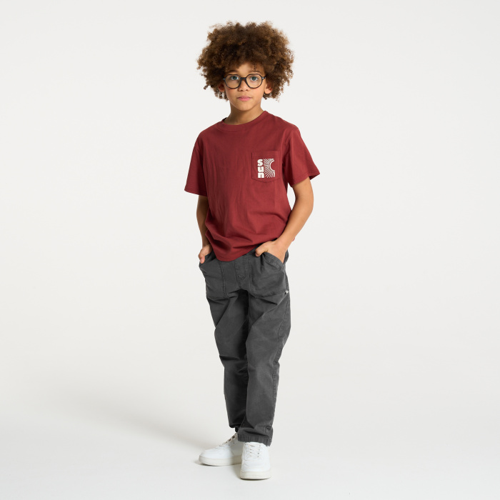 Кафява тениска надпис