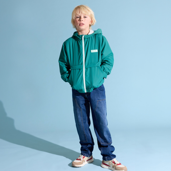 Зелено водоотблъскващо яке