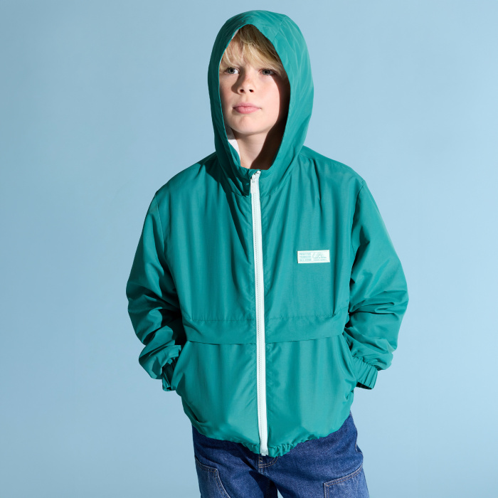 Зелено водоотблъскващо яке