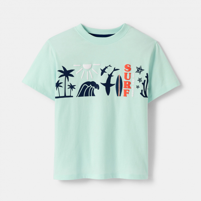 Зелена тениска с мотив