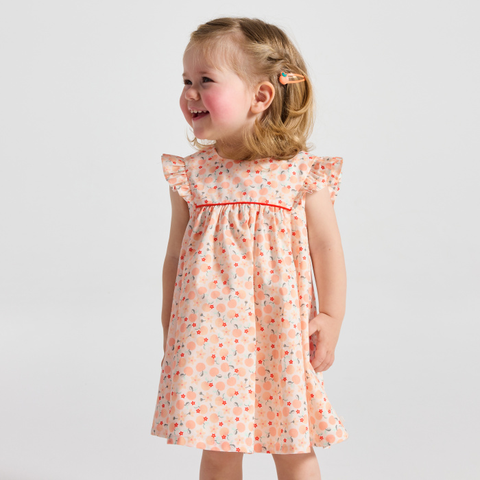 Оранжева рокля с плодове