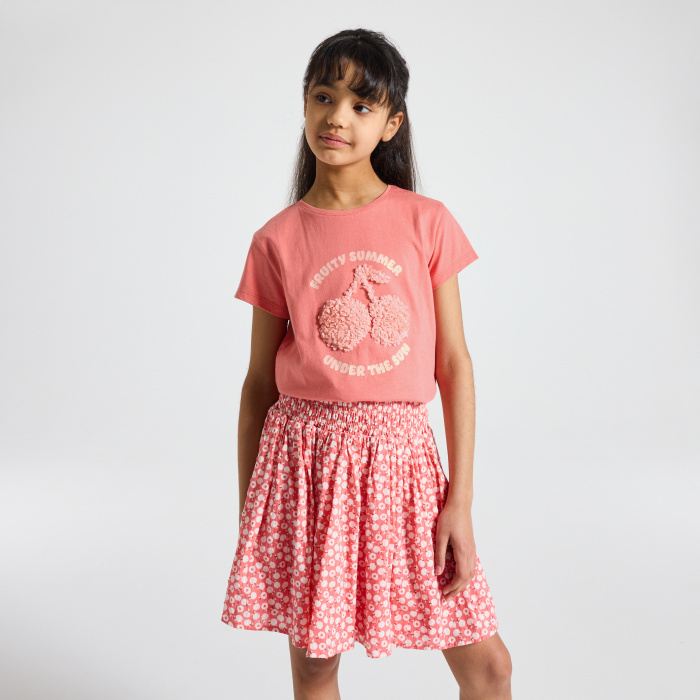 Розова тениска с череши