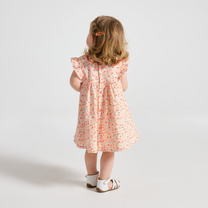 Оранжева рокля с плодове