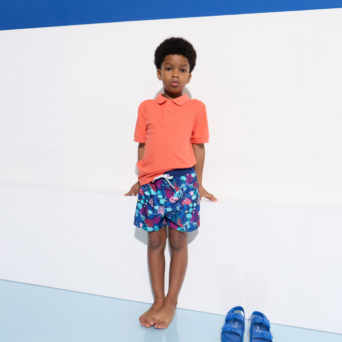 Сини бански с щампа