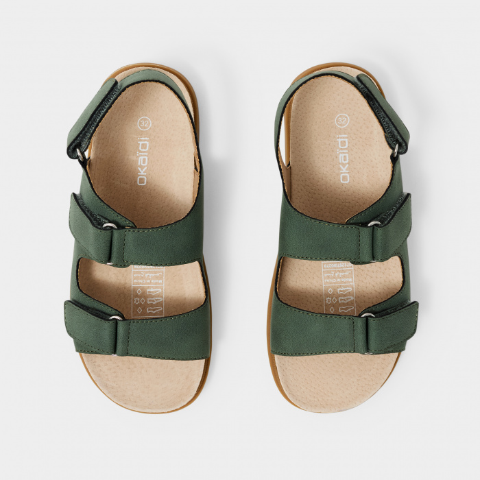 Зелени сандали с велкро