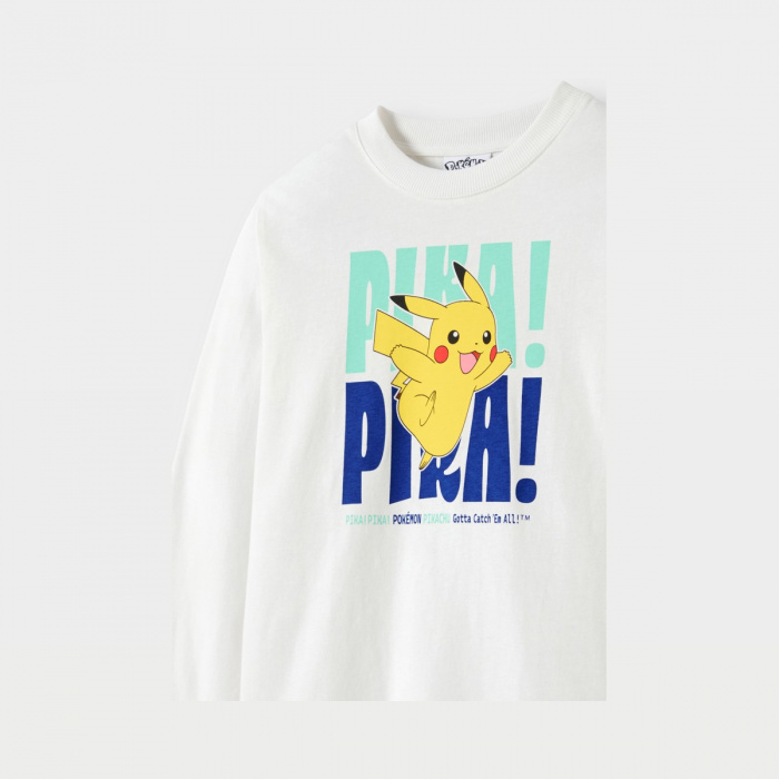 Бяла тениска Pokémon