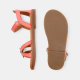 Розови сандали със златисти детайли