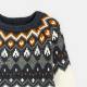 Жакардов пуловер в цвят екрю
