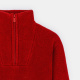 Червен пуловер с висока яка