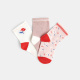 Розови ниски чорапи с цветя (пакет от 3 бр.)