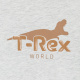 Сива тениска с дълъг ръкав и щампа на динозавър