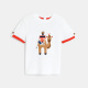 Бяла тениска с щампа на камила