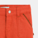 Оранжеви памучни панталонки с ленен ефект