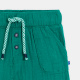 Памучни зелени релефни къси панталонки