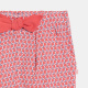Розов панталон с ластик на талията с графичен принт