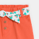 Оранжеви къси панталони с щампован колан