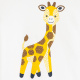 Бяла сензорна тениска с жираф