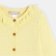 Жълта елегантна плетена жилетка
