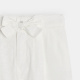 Бял панталон с широки крачоли и висока талия