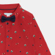 Червена риза с празничен мотив