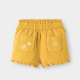 Жълти памучни къси панталони