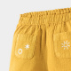 Жълти памучни къси панталони