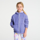 Лилаво яке с качулка и контрастен цип