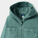 Зелено дънково яке с качулка