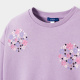Лилав суитшърт с бродирани цветя