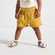 Жълти памучни къси панталони