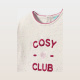 Бежова рокля с надпис „cosy club“